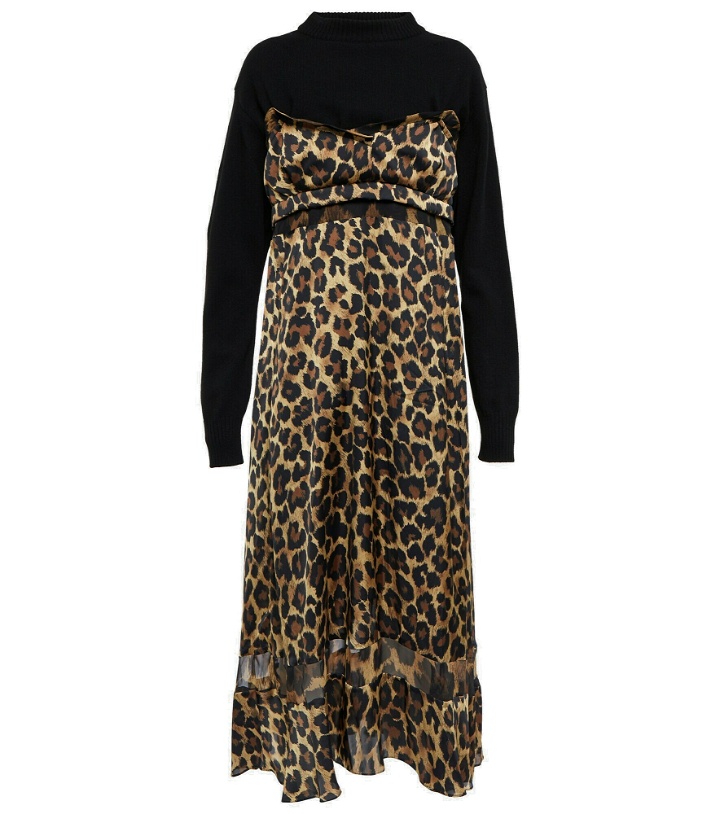 Photo: Sacai - Leopard-print wool dress