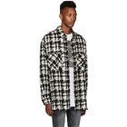 Faith Connexion Black and White Laced Tweed Overshirt