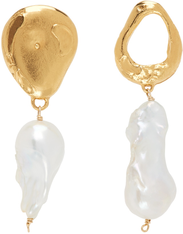 Photo: Alighieri Gold & White 'The Infernal Storm' Earrings