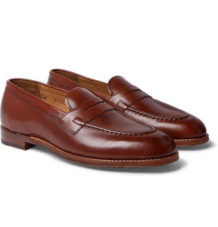 Photo: Grenson - Lloyd Leather Penny Loafers - Brown