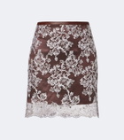 Jacques Wei Embellished lace miniskirt