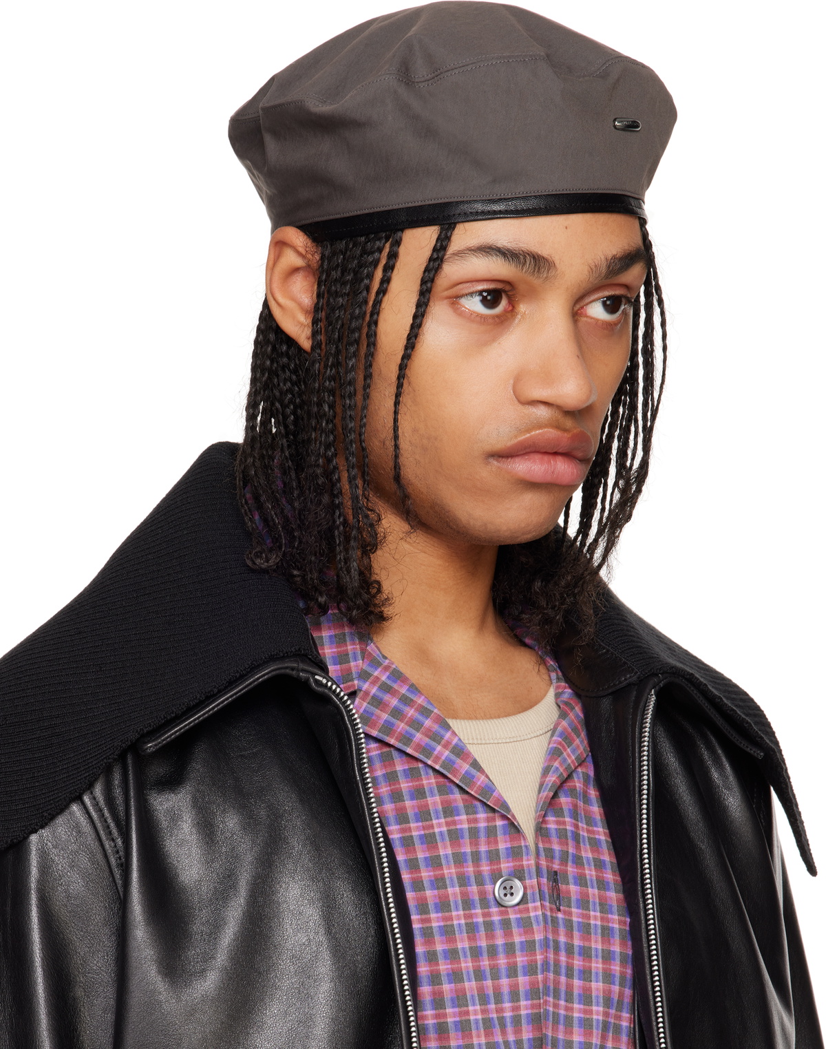 OUR LEGACY Gray Nylon Beret