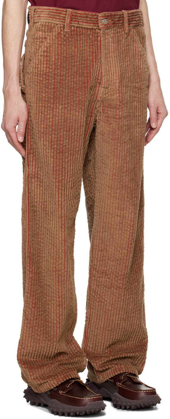 le PÈRE Brown Straight-Leg Trousers