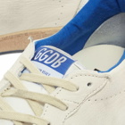 Golden Goose Men's Ball Star Leather Sneakers in White/Bluette