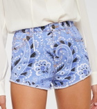 Etro Paisley denim shorts