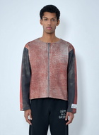 Gallery Dept. Raw-Edge Zip-Print Top