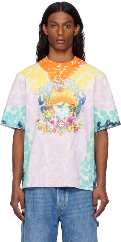 Photo: Casablanca Multicolor Surf Trip Tie Dye T-shirt