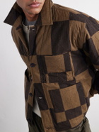 Kardo - Bodhi Embroidered Checked Cotton Blouson Jacket - Brown