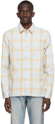 John Elliott Blue Sly Straight Hem Shirt