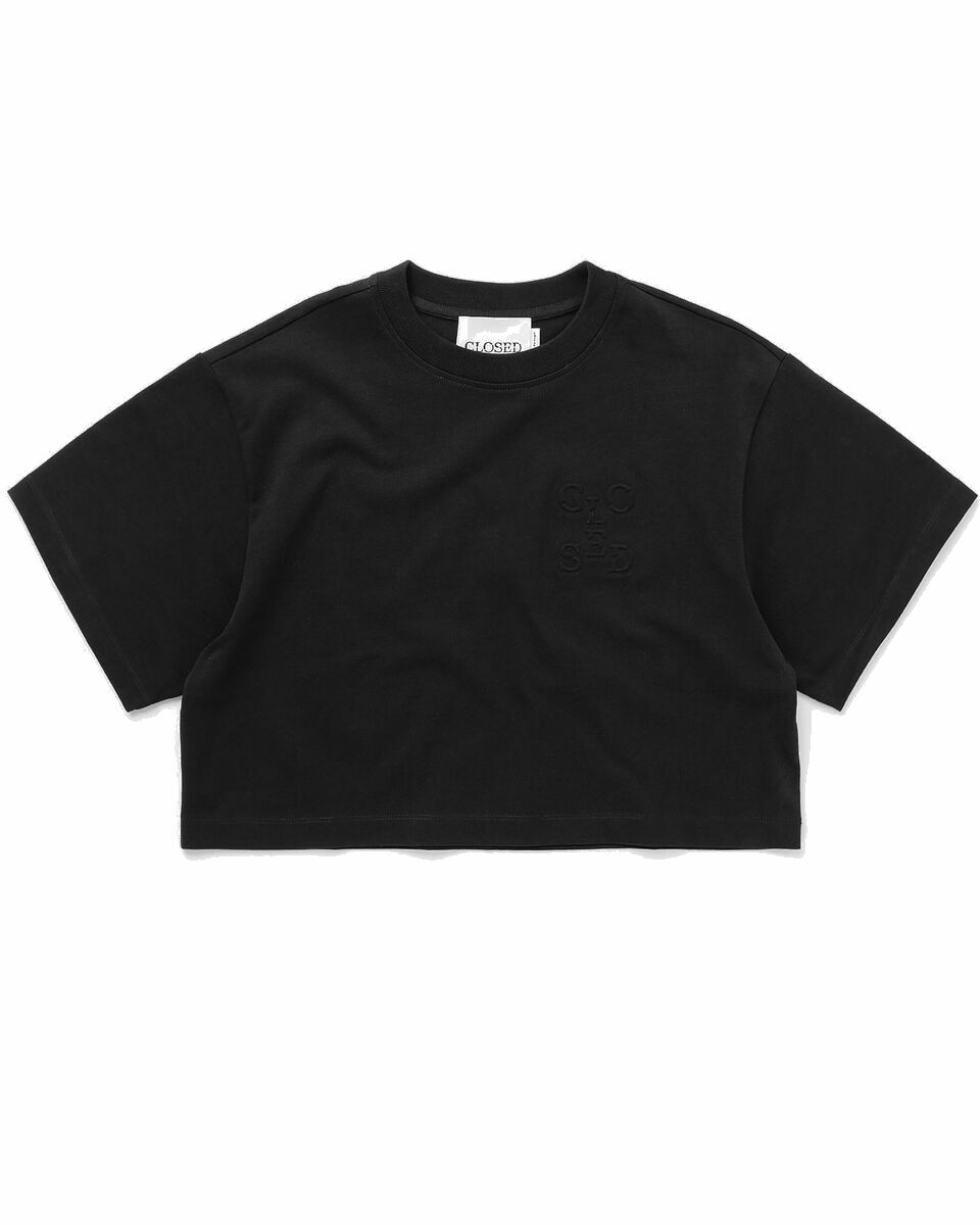 Photo: Closed Croppped T Shirt Black - Womens - Shortsleeves