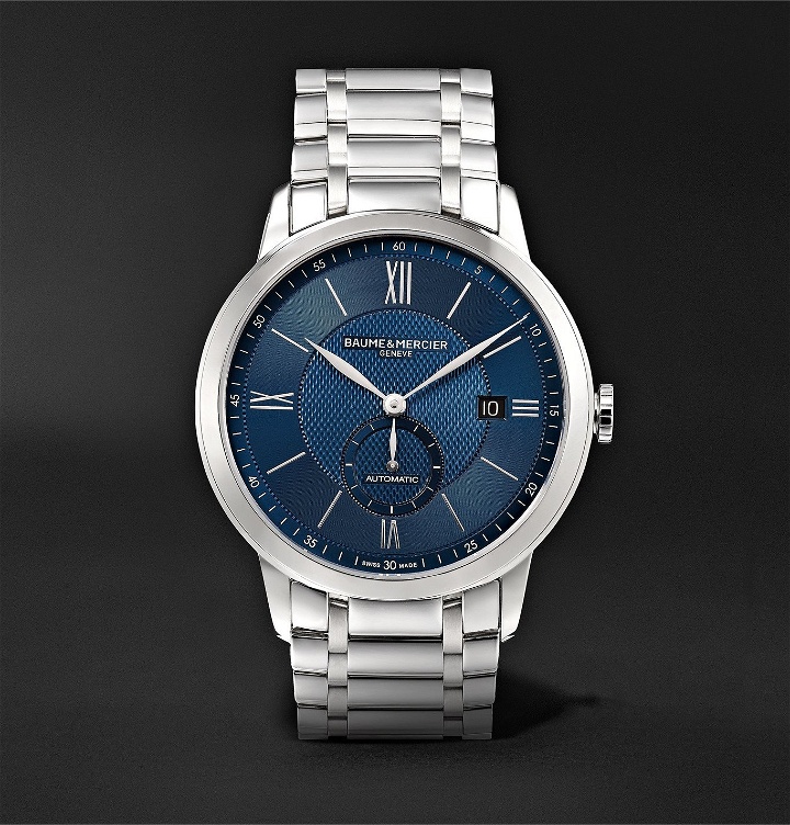 Photo: Baume & Mercier - Classima Automatic 42mm Stainless Steel Watch, Ref. No. M0A10481 - Blue
