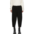 Yohji Yamamoto Black Wool Side Button Trousers