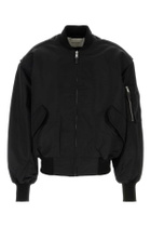 Entire Studios Black Nylon Broad Bomber Jacket