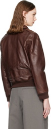 A.P.C. Brown Gael Leather Jacket
