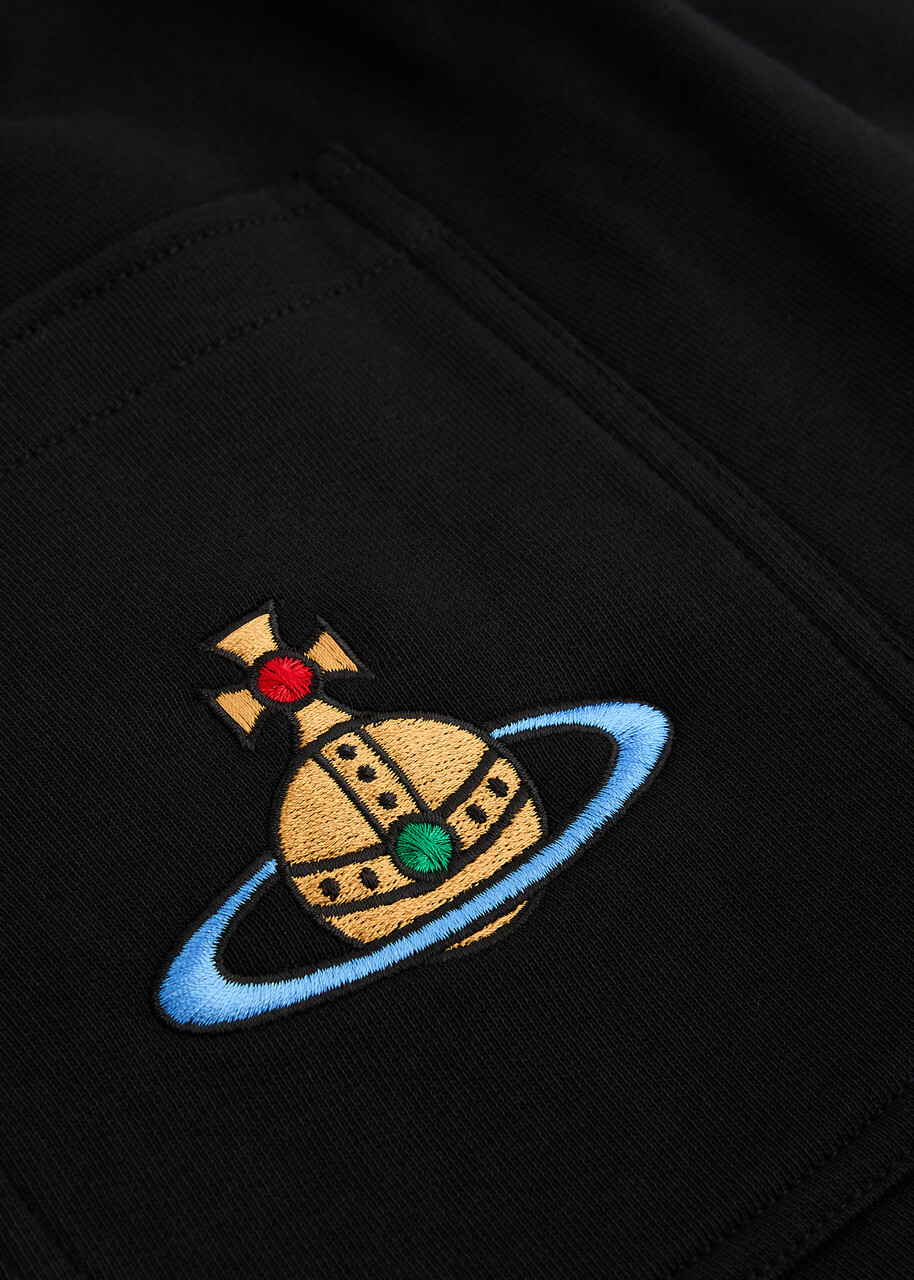 Vivienne Westwood Orb-embroidered Cotton Sweatpants Black