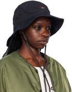 NANGA Black Tusser Sunshade Beach Hat