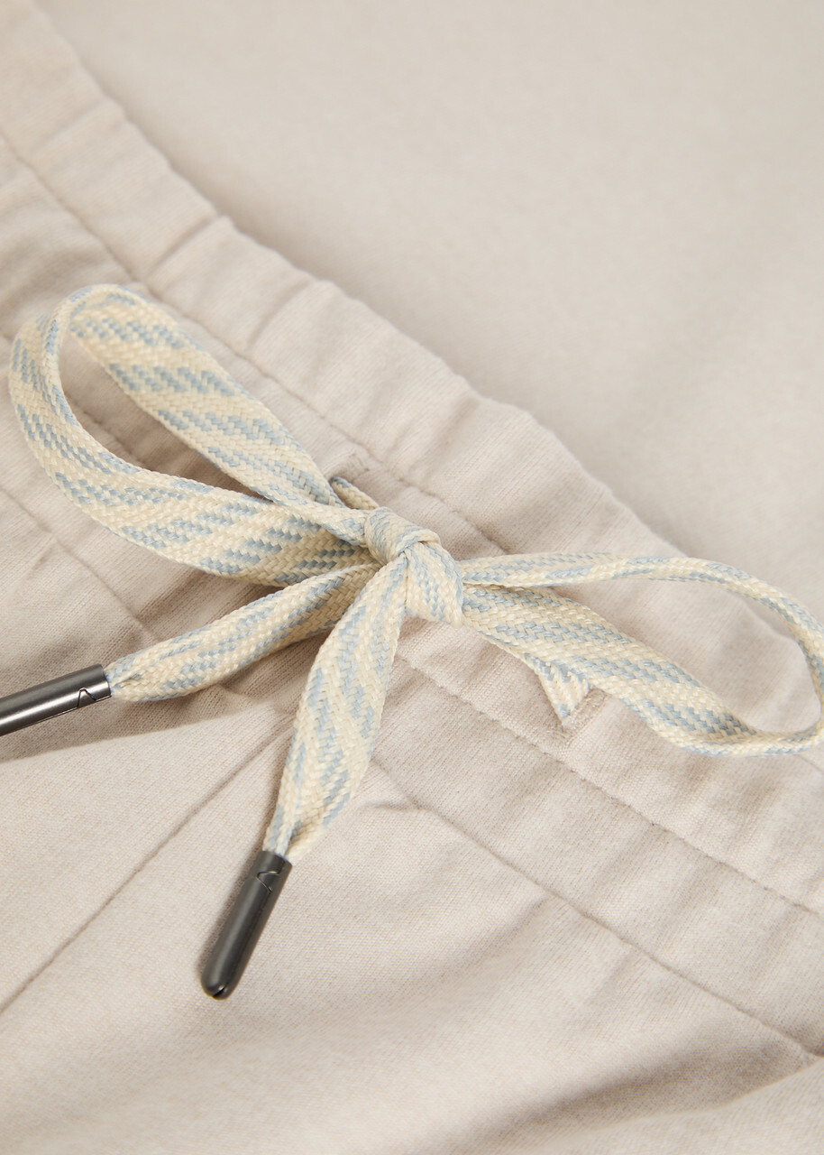 Vuori Halo Essential Wide-leg Jersey Sweatpants Ecru