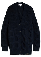 Stella Mccartney Cable-knit Wool Cardigan Navy