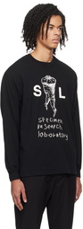 Neighborhood Black Printed Long Sleeve T-Shirt