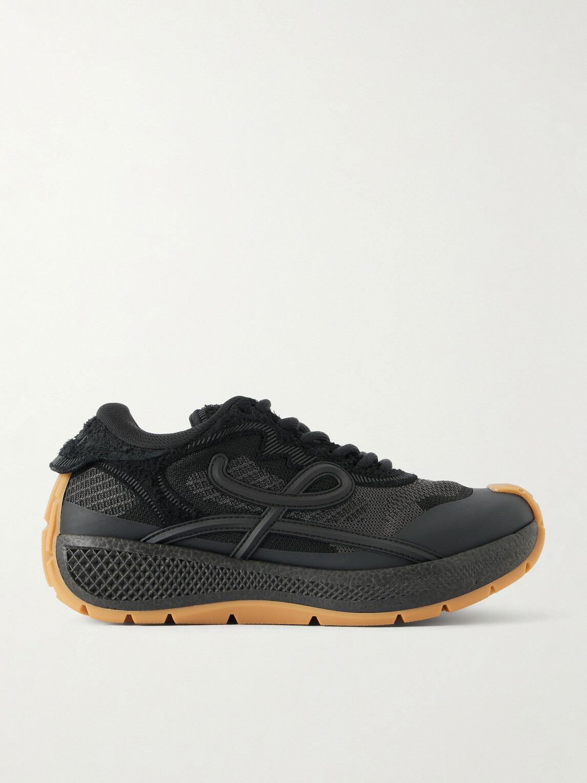 LOEWE - Pogo Rubber-Trimmed Mesh Sneakers - Black