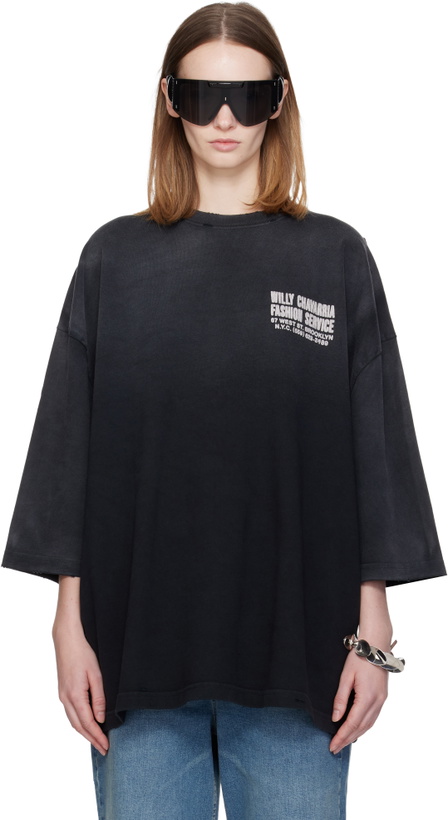 Photo: WILLY CHAVARRIA Black 'Fashion Services' Buffalo T-shirt