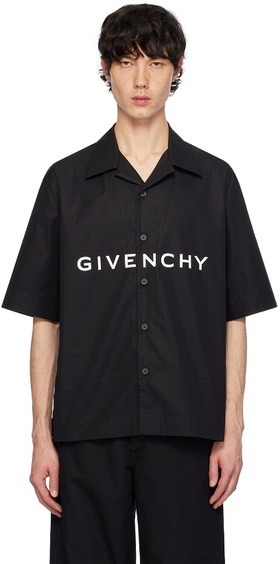 Photo: Givenchy Black Boxy-Fit Shirt