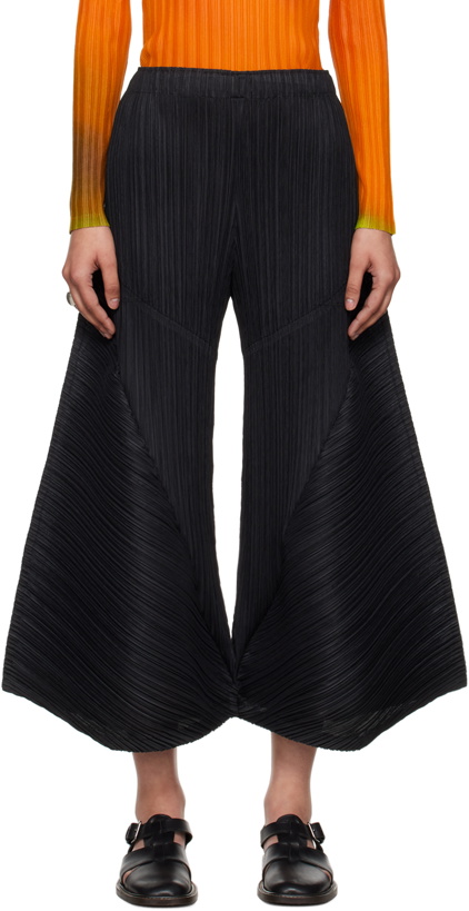 Photo: PLEATS PLEASE ISSEY MIYAKE Black Thicker Bottoms 2 Trousers