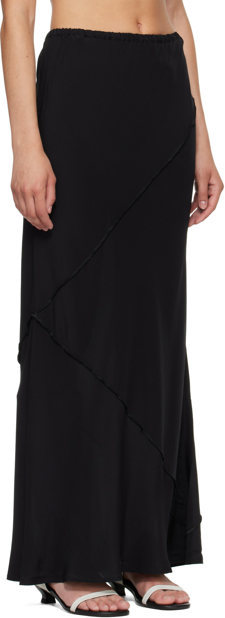 Baserange Black Lava Maxi Skirt