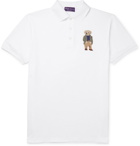 Ralph Lauren Purple Label - Embroidered Cotton-Piqué Polo Shirt - White