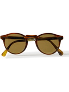 OLIVER PEOPLES - Gregory Peck Round-Frame Tortoiseshell Acetate Polarised Folding Sunglasses - Tortoiseshell