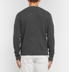 POLO RALPH LAUREN - Cable-Knit Wool and Cashmere-Blend Sweater - Gray