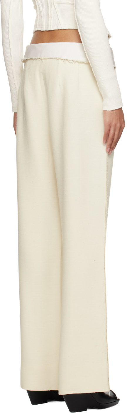 Talia Byre Off-White Loose Tailored Trousers
