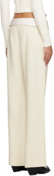 Talia Byre Off-White Loose Tailored Trousers