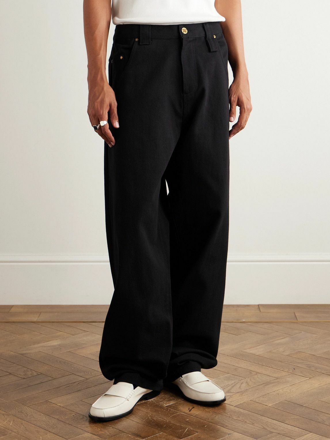 Willy Chavarria - Bad Boy Wide-Leg Jeans - Black