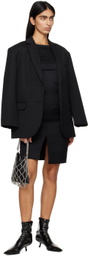 ANINE BING Black Vena Miniskirt