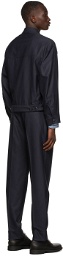 Giorgio Armani Navy Wool Pinstriped Suit