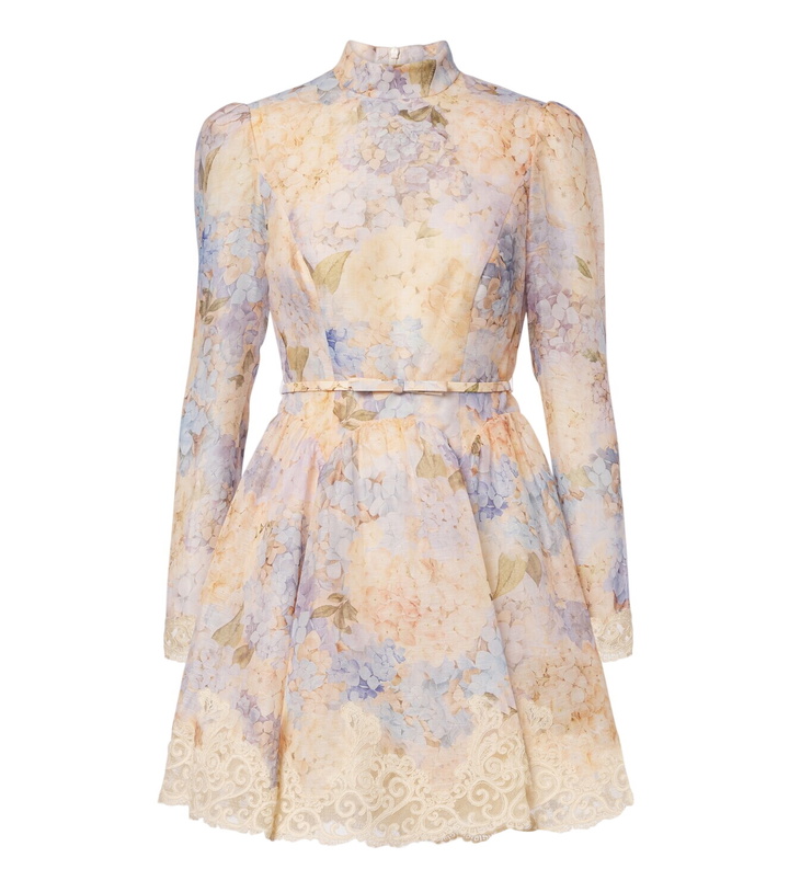 Photo: Zimmermann Valiant floral silk and linen minidress