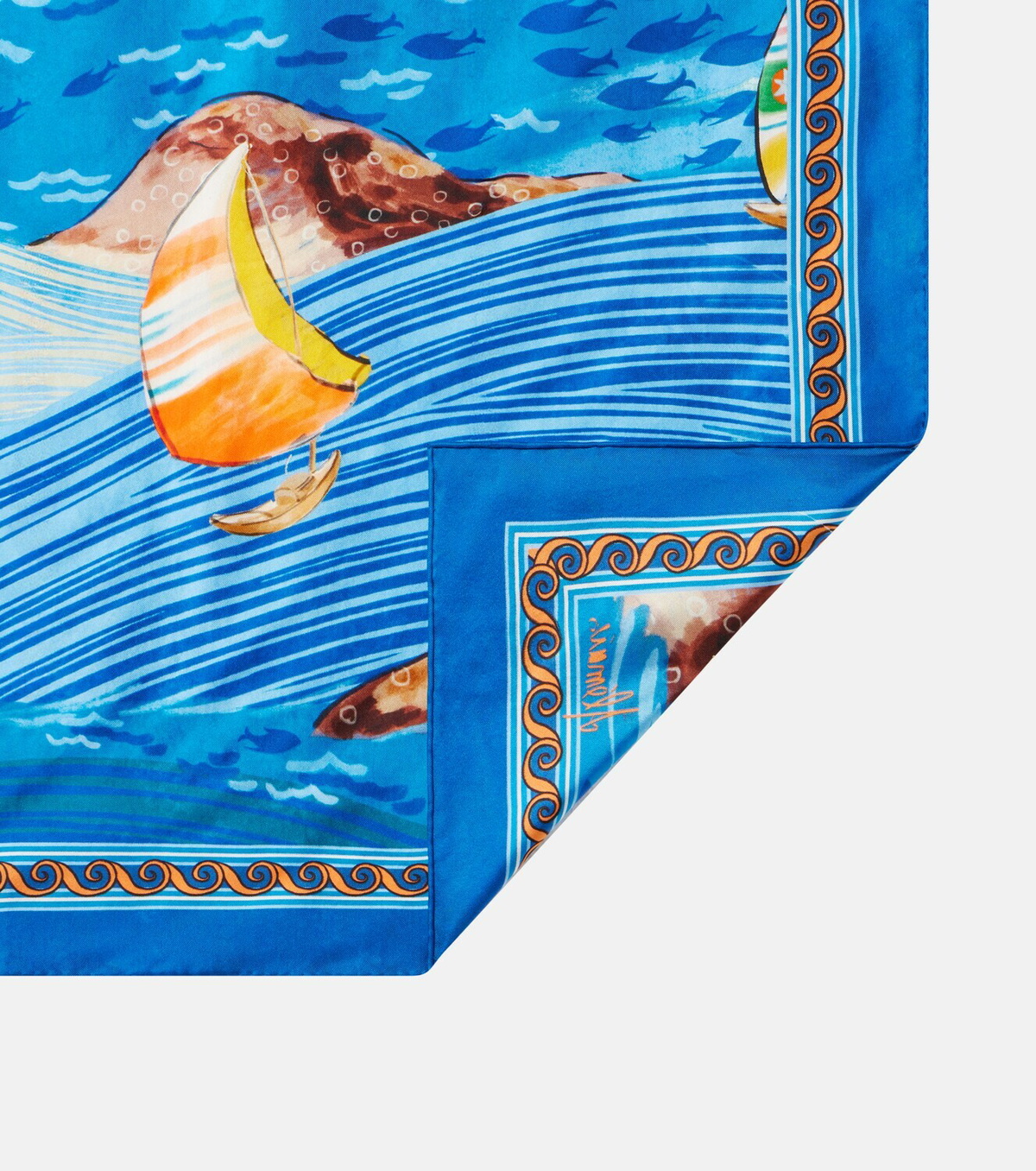 Alémais Printed silk twill scarf