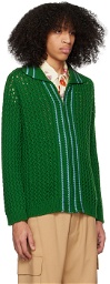 Marni Green Zip Cardigan