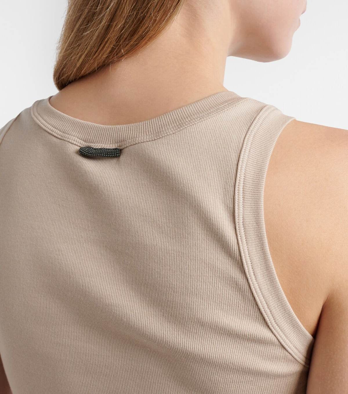 Brunello Cucinelli Monili cotton-blend tank top