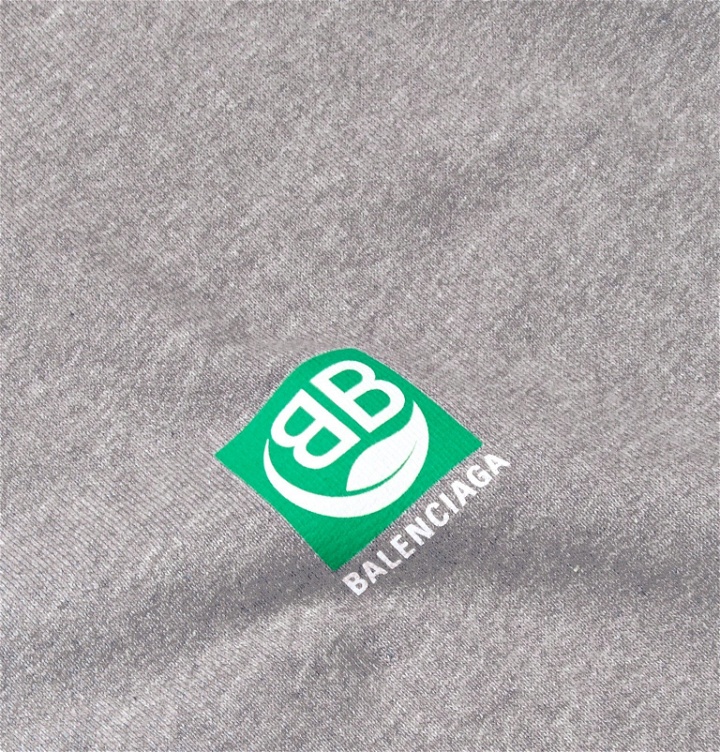 Photo: Balenciaga - Oversized Logo-Print Fleece-Back Cotton-Jersey Hoodie - Gray