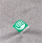 Balenciaga - Oversized Logo-Print Fleece-Back Cotton-Jersey Hoodie - Gray