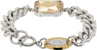 IN GOLD WE TRUST PARIS Silver Curb Chain Bracelet
