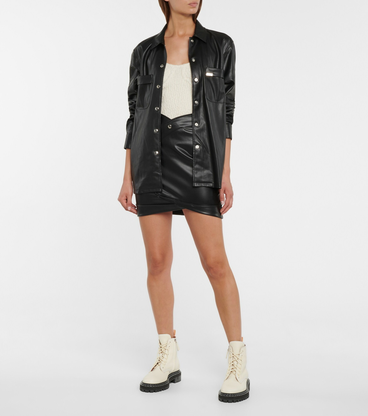 Rta - Paloma faux-leather miniskirt