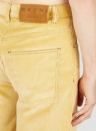 Wide Leg Corduroy Pants in Yellow