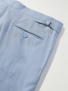 Ralph Lauren Purple label - Gregory Straight-Leg Silk and Linen-Blend Suit Trousers - Blue