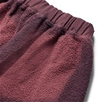 Aries - Logo-Print Tie-Dyed Cotton-Terry Sweatpants - Burgundy