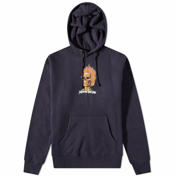 Photo: Fucking Awesome Men's Flame Skull Hoody in Navy