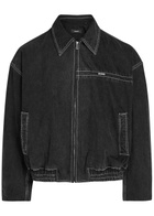 Nahmias Shadowstitch Denim Bomber Jacket Black