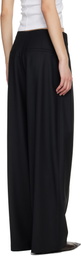 LE17SEPTEMBRE Black Tuck Tailored Trousers